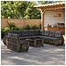 Set Divano da Giardino 11 pz Grigio e Grigio Scuro polyrattan - Foto miniatura 5