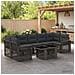Set Divano da Giardino 8 pz Grigio e Grigio Scuro polyrattan - Foto miniatura 2