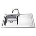 Lavello SP791D-2 1 Vasca Gocciolatoio a Destra Dimensioni 79 x 50 cm Colore Inox Satinato Serie Alba - Foto miniatura 1