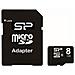 MICRO SECURE DIGITAL MEMORY CARD 8GB SP008GBSTH010V10-SP Class10 + adattatore Silicon Power - Foto miniatura 2