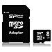 MICRO SECURE DIGITAL MEMORY CARD 8GB SP008GBSTH010V10-SP Class10 + adattatore Silicon Power - Foto miniatura 1