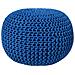 Pouf Poggiapiedi In Tessuto Blu 50 X 35 Cm Conrad - Foto miniatura 37