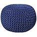 Pouf Poggiapiedi In Tessuto Blu 50 X 35 Cm Conrad - Foto miniatura 25