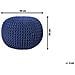 Pouf Poggiapiedi In Tessuto Blu 50 X 35 Cm Conrad - Foto miniatura 19