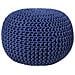Pouf Poggiapiedi In Tessuto Blu 50 X 35 Cm Conrad - Foto miniatura 31