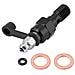 M10x1.0mm Moto Pompa Freno Pinza Vite Di Spurgo Con I Capezzoli Dado Raccordo E Dust Cap (nero)  - Foto miniatura 1