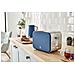 St14610bluneu Tostapane Con Fessura Larga 2 Fette Design Moderne Nordic 900w Blu - Foto miniatura 2