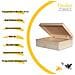 Xl Grande Scatola In Legno Con Coperchio | L40 X P30 X H14 Cm (+ / - 1) | Conteniore Per Documenti Attrezzi Portaoggetti Portagiochi Non Verniciato Da Decorare | Ruvido E Non Levigato - Foto miniatura 2