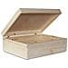 Xl Grande Scatola In Legno Con Coperchio | L40 X P30 X H14 Cm (+ / - 1) | Conteniore Per Documenti Attrezzi Portaoggetti Portagiochi Non Verniciato Da Decorare | Ruvido E Non Levigato - Foto miniatura 4