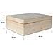 Xl Grande Scatola In Legno Con Coperchio | L40 X P30 X H14 Cm (+ / - 1) | Conteniore Per Documenti Attrezzi Portaoggetti Portagiochi Non Verniciato Da Decorare | Ruvido E Non Levigato - Foto miniatura 5