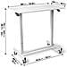 Tm03t Scrivania Regolabile | Scrivania Ergonomica Bianca | Superficie 88x50 Cm | Altezza Regolabile 73-107 Cm | Capacità 15 Kg | tavolo Da Ufficio Multiuso Con Ruote | Per Adulti E Bambini - Foto miniatura 2