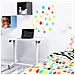 Tm03t Scrivania Regolabile | Scrivania Ergonomica Bianca | Superficie 88x50 Cm | Altezza Regolabile 73-107 Cm | Capacità 15 Kg | tavolo Da Ufficio Multiuso Con Ruote | Per Adulti E Bambini - Foto miniatura 4