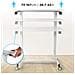 Tm03t Scrivania Regolabile | Scrivania Ergonomica Bianca | Superficie 88x50 Cm | Altezza Regolabile 73-107 Cm | Capacità 15 Kg | tavolo Da Ufficio Multiuso Con Ruote | Per Adulti E Bambini - Foto miniatura 3