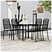 Set Mobili Da Pranzo Per Giardino 5 Pz Nero - Foto miniatura 1