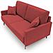 Saturno Divano Lineare In Tessuto Impermeabile T03 Rosso - Foto miniatura 10