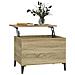 Tavolino Salotto Rovere Sonoma 60x44,5x45 Cm Legno Multistrato - Foto miniatura 4