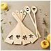 Set Di 6 Pezzi - Cucchiaio Da Cucina, Spatola, Utensili In Legno Di Faggio Con Motivi (30cm) - Foto miniatura 3
