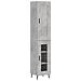 Credenza Grigio Cemento 34,5x34x180 Cm In Legno Multistrato - Foto miniatura 2