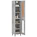 Credenza Grigio Cemento 34,5x34x180 Cm In Legno Multistrato - Foto miniatura 3