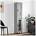 Credenza Grigio Cemento 34,5x34x180 Cm In Legno Multistrato - Foto miniatura 1