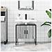 Mobile Lavabo Bagno Grigio Sonoma 60x33x60 Cm Legno Multistrato - Foto miniatura 5