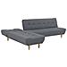 Divano Letto Angolare Modulare 4 Posti Alsten Tessuto Grigio Scuro Lato Destro - Foto miniatura 6