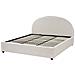 Letto Matrimoniale Contenitore Tessuto Beige Chiaro 180 X 200 Cm Vaucluse - Foto miniatura 2
