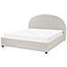 Letto Matrimoniale Contenitore Tessuto Beige Chiaro 180 X 200 Cm Vaucluse - Foto miniatura 6