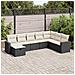 Set Divani da Giardino con Cuscini 8 pz Nero in Polyrattan - Foto miniatura 4