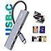 Hub Usb-c Otg A 3x Usb-c 5gbps + Usb 3.0 + Usb-c Power Delivery 60w, Nero - Foto miniatura 3