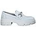 White Leather Casual Closed Loafers Mocassino Pelle Scarpe Donna Bianco Eu 39, 1-24715-20 117 - Foto miniatura 1
