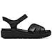 Black Casual Open Sandals Sandali Pelle Scarpe Donna Nero Eu 37, 1-28239-42 001 - Foto miniatura 2