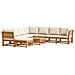 Set Salotto Giardino 9 Pz Con Cuscini Legno Massello Di Acacia - Foto miniatura 2