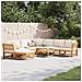 Set Salotto Giardino 9 Pz Con Cuscini Legno Massello Di Acacia - Foto miniatura 1