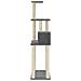 Lusso Casadino -  Albero Per Gatti Con Tiragraffi In Sisal Grigio Scuro 147 Cm - Foto miniatura 4