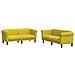 Set di Divani 2 pz Giallo in Velluto - Foto miniatura 1