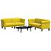 Set di Divani 2 pz Giallo in Velluto - Foto miniatura 3