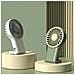 Ventilatore Pieghevole Portatile Con Moschettone White - Foto miniatura 2