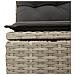 Set Divano da Giardino a 4 Pezzi con Cuscini Rattan Grigio Chiaro, Divano da Giardino per 2 Persone con Cuscini Rattan Grigio Chiaro - Foto miniatura 7