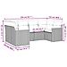 Set Divano da Giardino 6 pz con Cuscini Grigio in Polyrattan - Foto miniatura 3