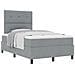 Letto a Molle con Materasso Grigio Chiaro Matrimoniale in Tessuto - Foto miniatura 1