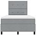Letto a Molle con Materasso Grigio Chiaro Matrimoniale in Tessuto - Foto miniatura 8