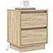 Comodino con luci LED Rovere di Sonoma 39x34.5x50 cm - Foto miniatura 3