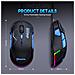 Mouse Da Gioco Cablato Rgb A 10 Pulsanti Con Dpi 12800 E Illuminazione Dinamica Black+blue - Foto miniatura 5
