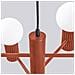 Lampadario Halo 6 Rosso Ocra Sl. 1833 - Moderno Lampadario Ocra Rossa 230x64x64 Cm - Foto miniatura 6