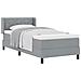 Letto box spring con materasso Grigio chiaro 100 x 200 cm - Foto miniatura 3