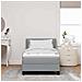 Letto box spring con materasso Grigio chiaro 100 x 200 cm - Foto miniatura 5