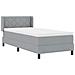Letto box spring con materasso Grigio chiaro 100 x 200 cm - Foto miniatura 7