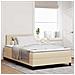 Letto a molle con materasso Crema 120 x 200 cm Tessuto - Foto miniatura 2