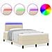 Letto a molle con materasso Crema 120 x 200 cm Tessuto - Foto miniatura 4